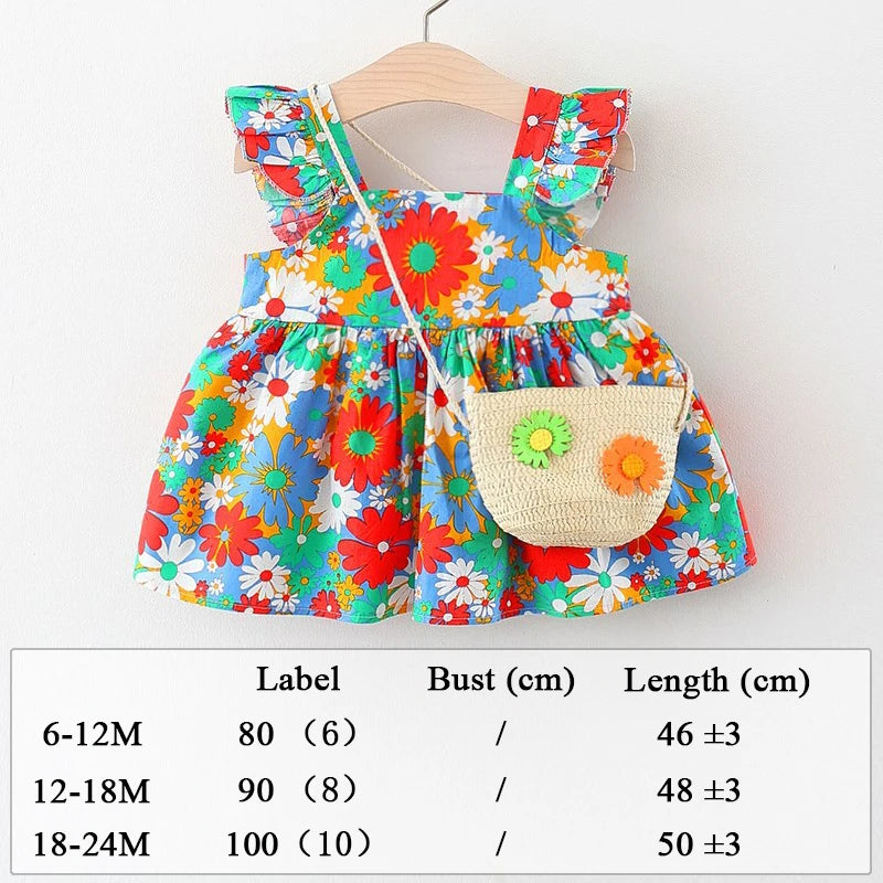 Cute Bow Flower Princess Dress