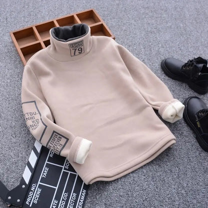 Casual Long Sleeve High Neck T-shirt