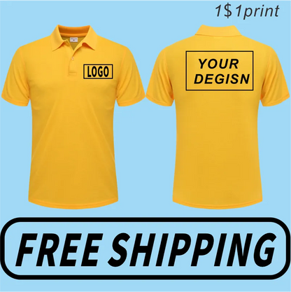 Custom Printed Embroidered Text Logo Versatile Breathable Shirt Unisex