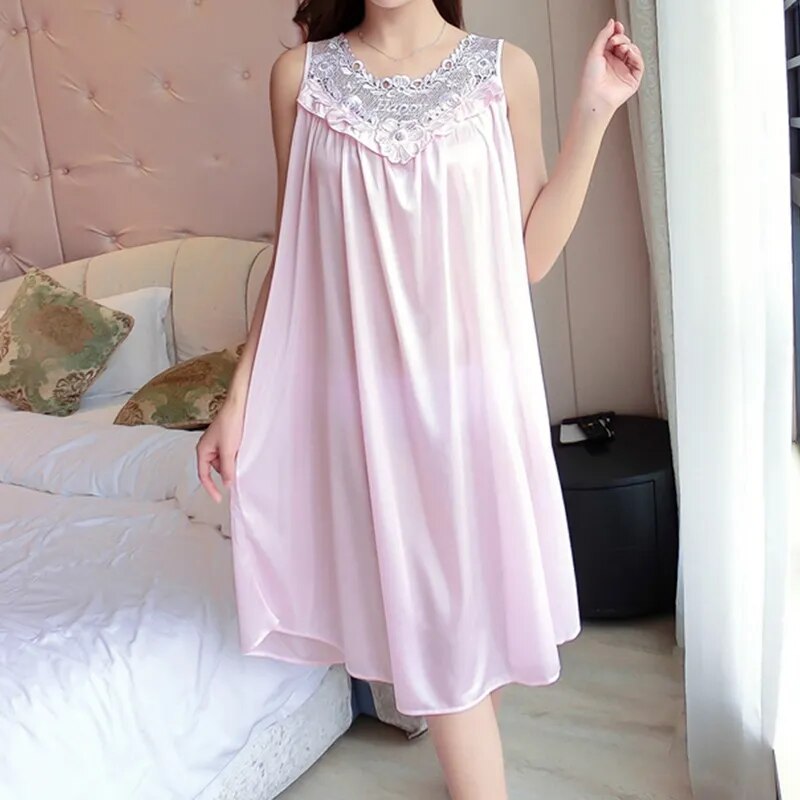 Satin Lace Sleepwear