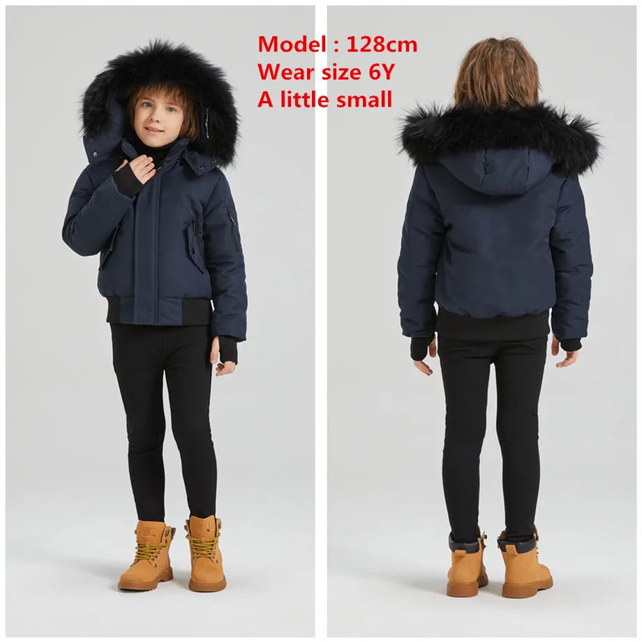 Boys and girls family matching winter coats