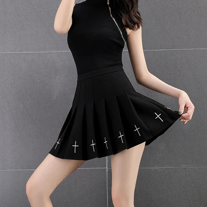 Black High Waist Mini Skirt