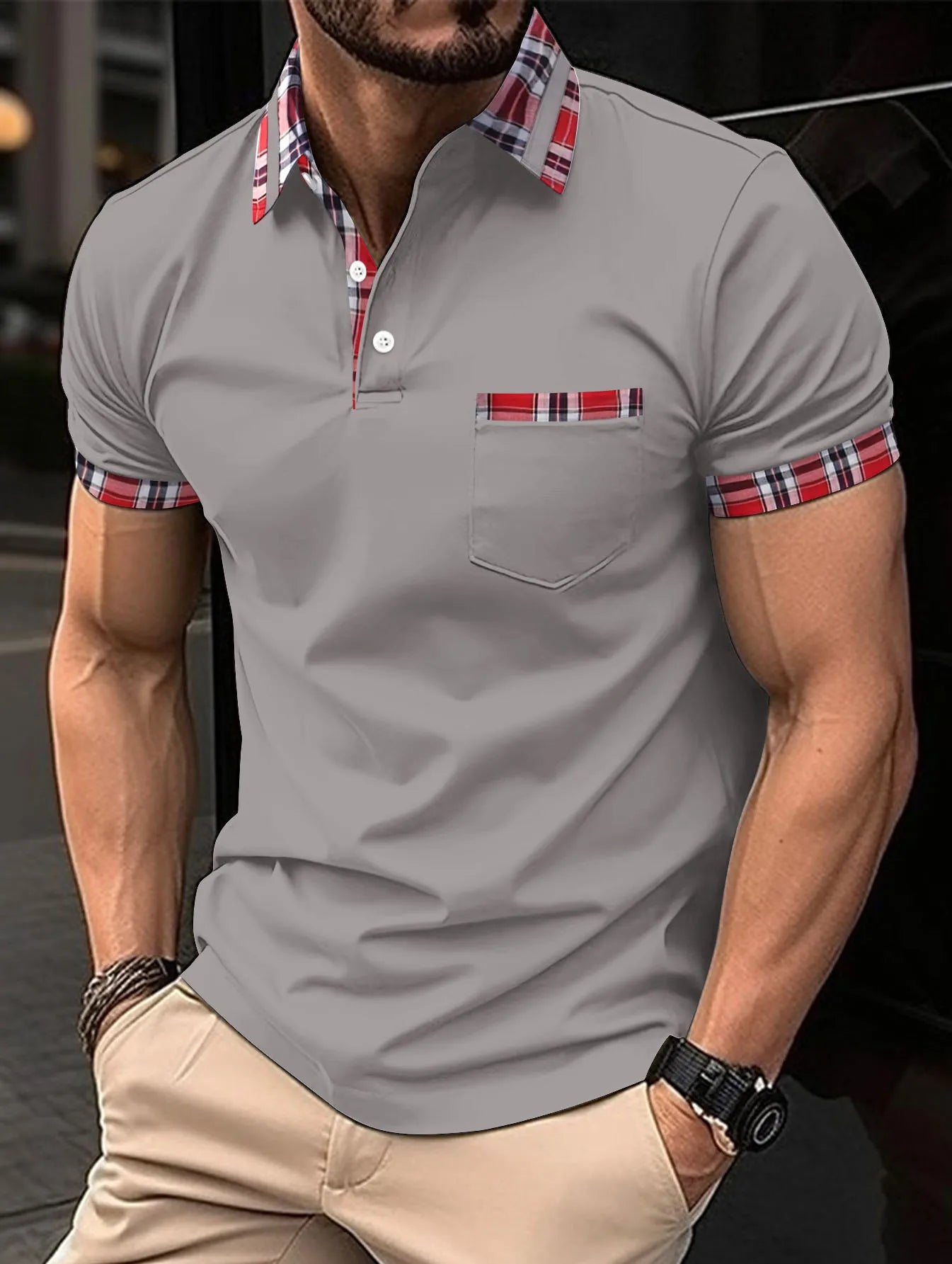 Men's Casual Short-Sleeved Polo Shirt