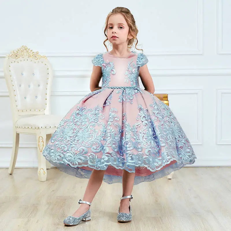 Bow Mesh Party Gown 4-10 Year