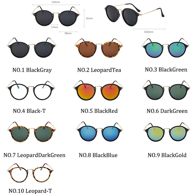 LeonLion Round Retro Sunglasses