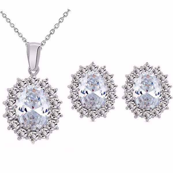 Silver Color Necklace Set