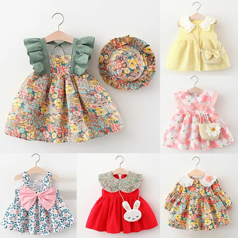 Cute Bow Flower Princess Dress