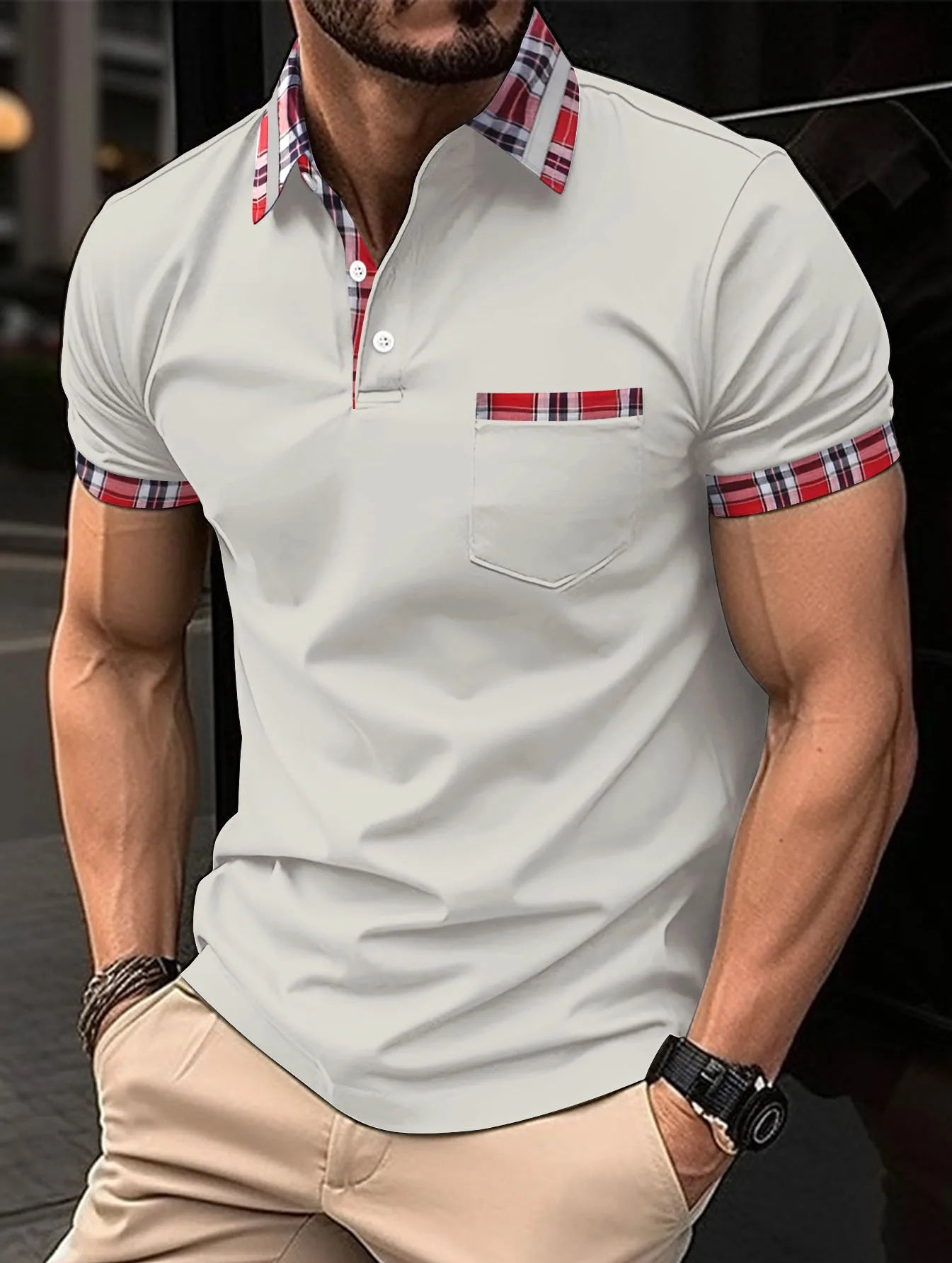 Men's Casual Short-Sleeved Polo Shirt