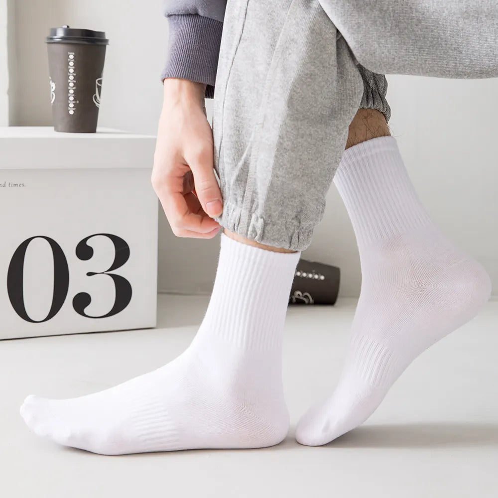 5 Pairs Cotton Breathable Long Socks