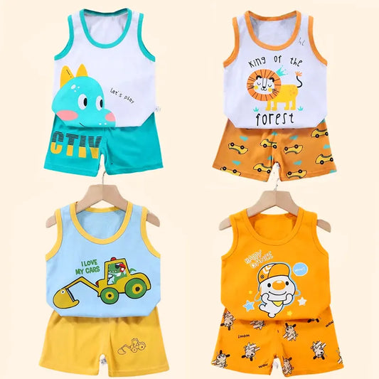 2PCS Children  Cotton T-Shirt and Shorts