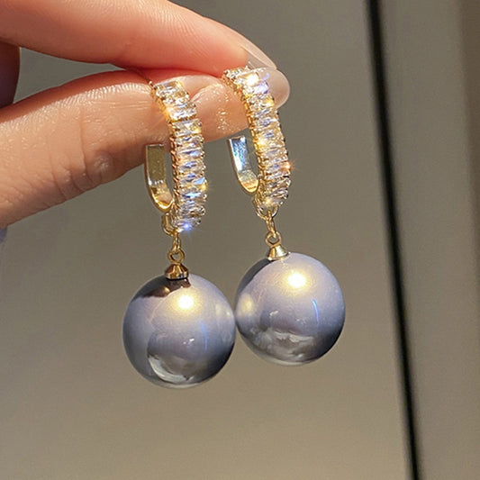 White Pearl Drop Earrings