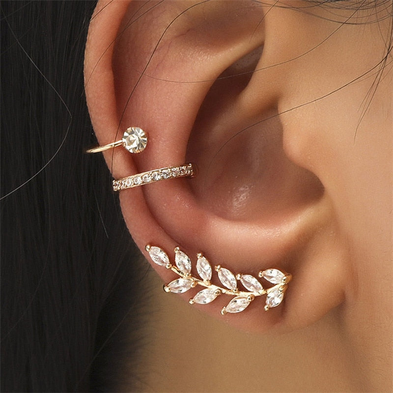 NO Piercing Crystal Rhinestone Earrings